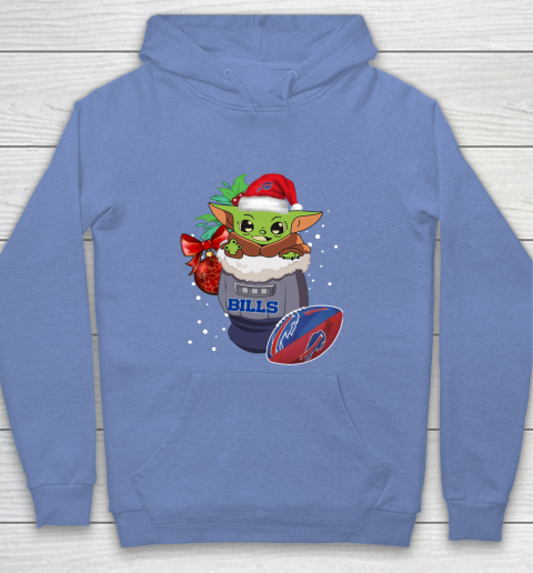 Buffalo Bills Christmas Baby Yoda Star Wars Funny Happy NFL Youth Hoodie 10