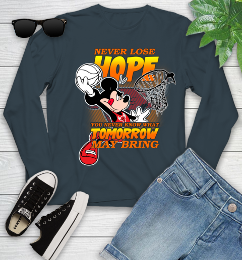 Chicago Bulls NBA Basketball Mickey Disney Never Lose Hope Youth Long Sleeve 9