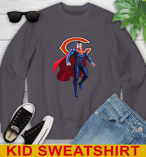 NFL Superman DC Sports Football Chicago Bears Youth Sweatshirt 6