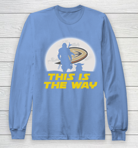 Anaheim Ducks NHL Ice Hockey Star Wars Yoda And Mandalorian This Is The Way Long Sleeve T-Shirt 8