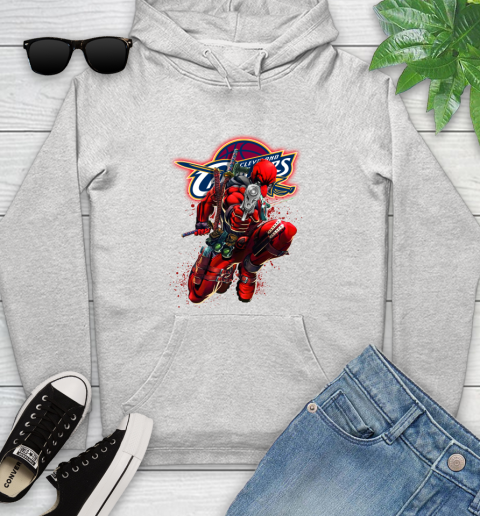 NBA Deadpool Marvel Comics Sports Basketball Cleveland Cavaliers Youth Hoodie