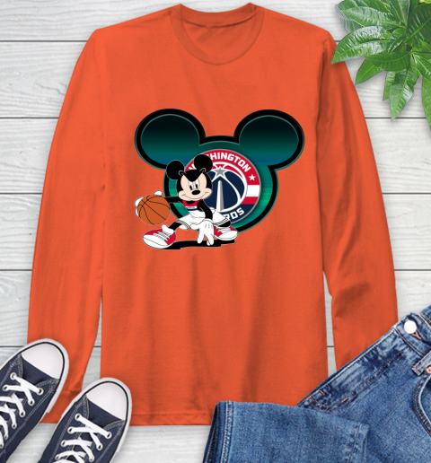 NBA Washington Wizards Mickey Mouse Disney Basketball Long Sleeve T-Shirt 5