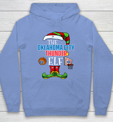 Oklahoma City Thunder Christmas ELF Funny NBA Hoodie 8