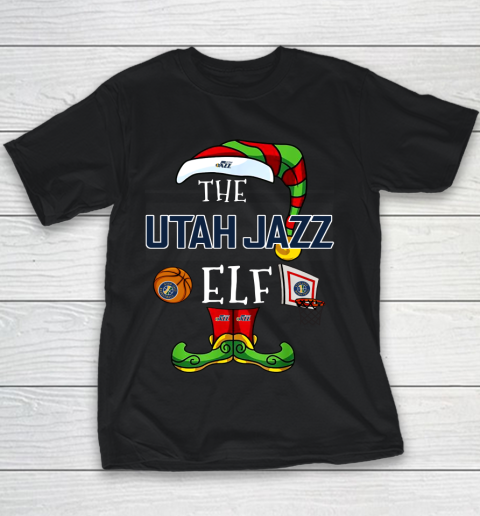Utah Jazz Christmas ELF Funny NBA Youth T-Shirt