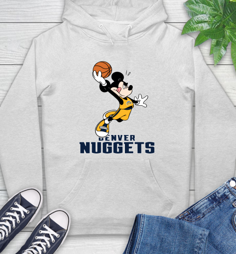 NBA Basketball Denver Nuggets Cheerful Mickey Mouse Shirt Hoodie 2
