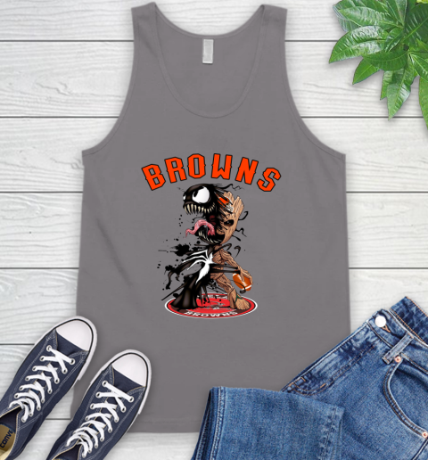 NFL Cleveland Browns Football Venom Groot Guardians Of The Galaxy Tank Top 7