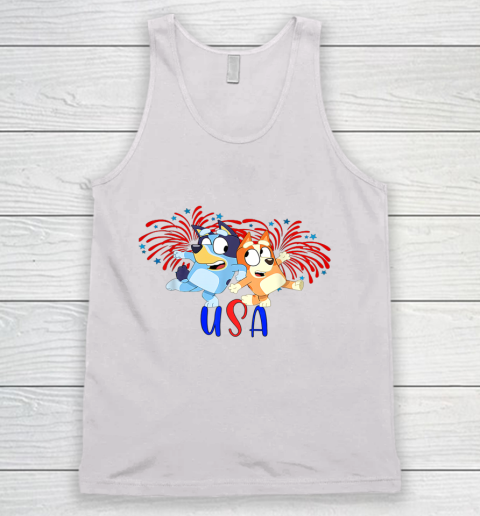 Blueys 4th of July Red White And Blue America Tank Top