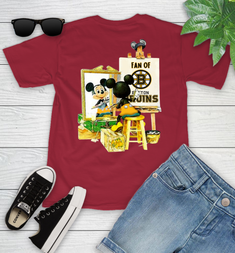 NHL Hockey Boston Bruins Mickey Drawing Shirt 105