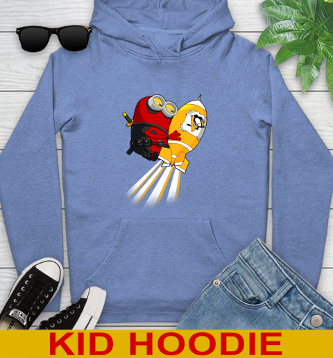 NHL Hockey Pittsburgh Penguins Deadpool Minion Marvel Shirt Youth Hoodie 12