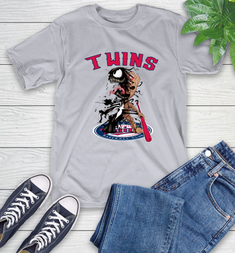 MLB Minnesota Twins Baseball Venom Groot Guardians Of The Galaxy T-Shirt 6