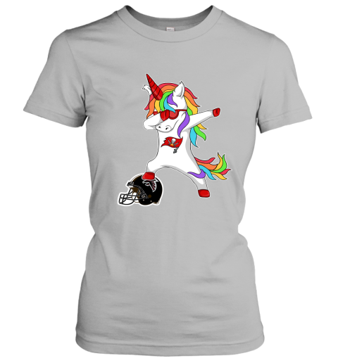 Football Dabbing Unicorn Steps On Helmet Tampa Bay Buccaneers Women's T-Shirt