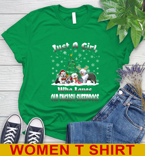 Christmas Just a girl who love old english sheepdogs dog pet lover 232