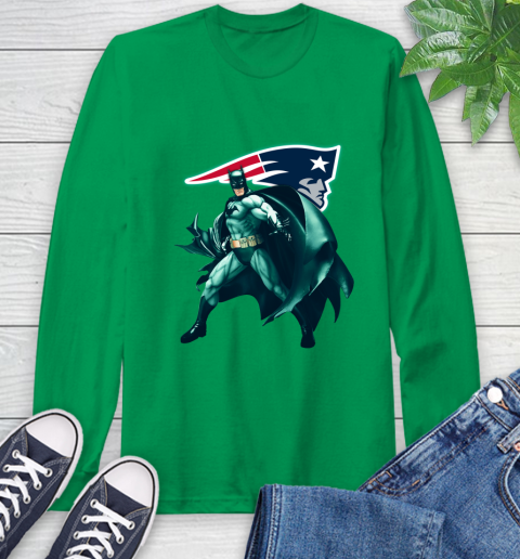 NFL Batman Football Sports New England Patriots Long Sleeve T-Shirt 7