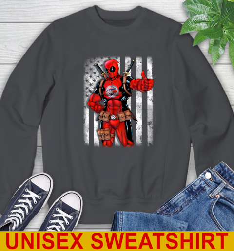 MLB Baseball Toronto Blue Jays Deadpool American Flag Shirt Sweatshirt 7