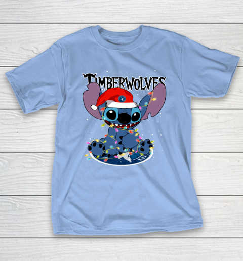 Minnesota Timberwolves NBA noel stitch Basketball Christmas T-Shirt 8