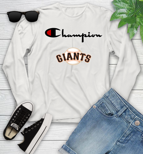 MLB Baseball San Francisco Giants Champion Shirt Youth Long Sleeve 10