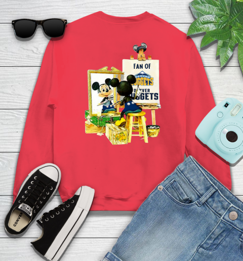 NBA Basketball Denver Nuggets Mickey Drawing Shirt 35