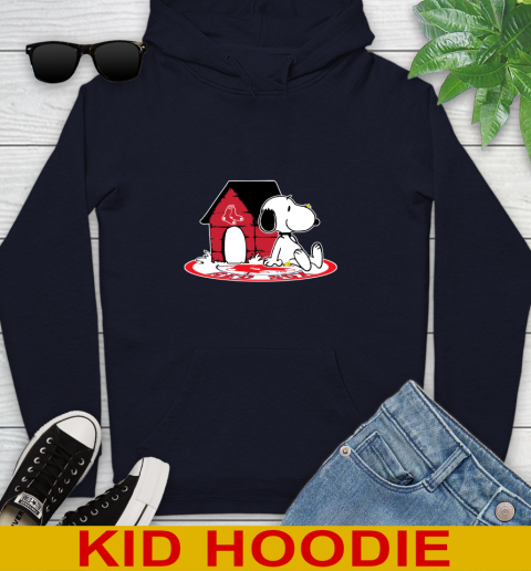 MLB Baseball Boston Red Sox Snoopy The Peanuts Movie Shirt Youth Hoodie 5 MLB Baseball Boston Red Sox Snoopy The Peanuts Movie Shirt Youth Hoodie - Image 5