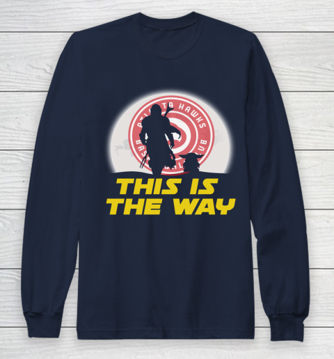 Atlanta Hawks NBA Basketball Star Wars Yoda And Mandalorian This Is The Way Long Sleeve T-Shirt 2