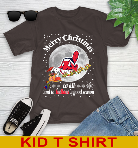 Cleveland Indians Merry Christmas To All And To Indians A Good Season MLB Baseball Sports Youth T-Shirt 6