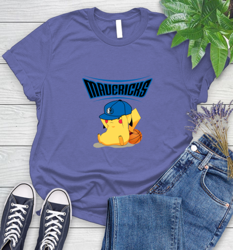 NBA Pikachu Basketball Sports Dallas Mavericks Women's T-Shirt 11
