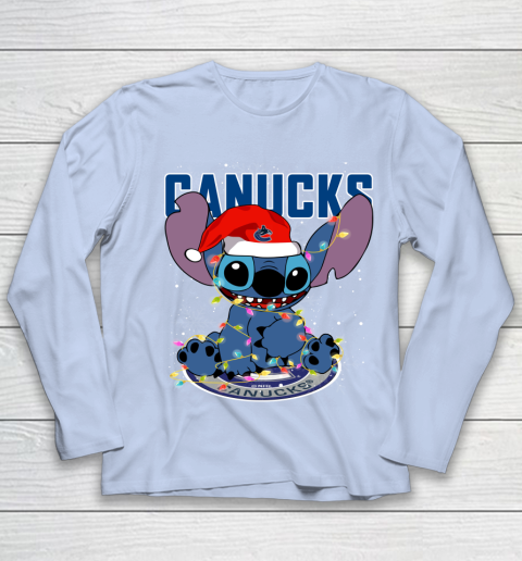Vancouver Canucks NHL Hockey noel stitch Christmas Youth Long Sleeve 5