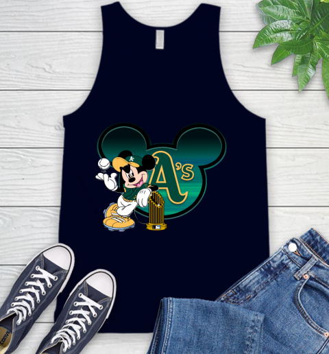 MLB Oakland Athletics The Commissioner's Trophy Mickey Mouse Disney Tank Top 3