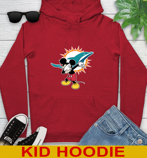 Miami Dolphins NFL Football Dabbing Mickey Disney Sports Youth Hoodie 11