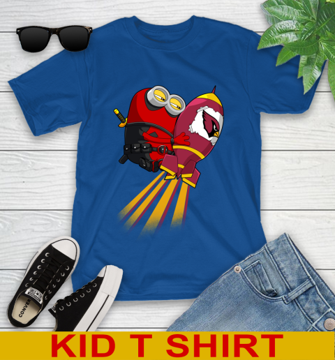 NFL Football Arizona Cardinals Deadpool Minion Marvel Shirt Youth T-Shirt 10