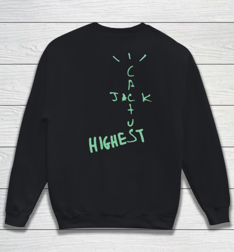Travis Scott Jordan Cactus Jack Highest Olive Front And Back Sweatshirt 9