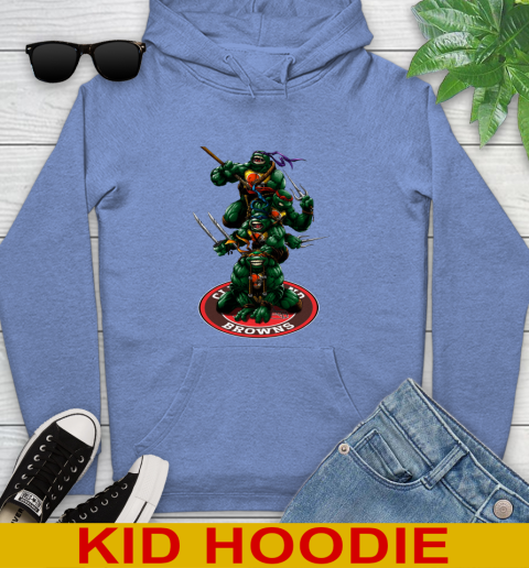 NFL Football Cleveland Browns Teenage Mutant Ninja Turtles Shirt Youth Hoodie 12