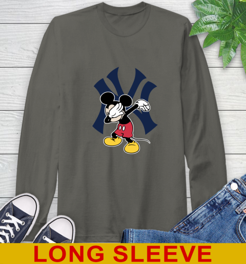 New York Yankees MLB Baseball Dabbing Mickey Disney Sports Long Sleeve T-Shirt 8