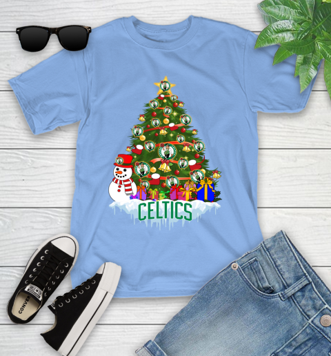 Boston Celtics Merry Christmas NBA Basketball Sports Youth T-Shirt 11
