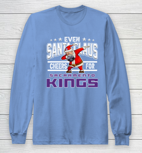Sacramento Kings Even Santa Claus Cheers For Christmas NBA Long Sleeve T-Shirt 8