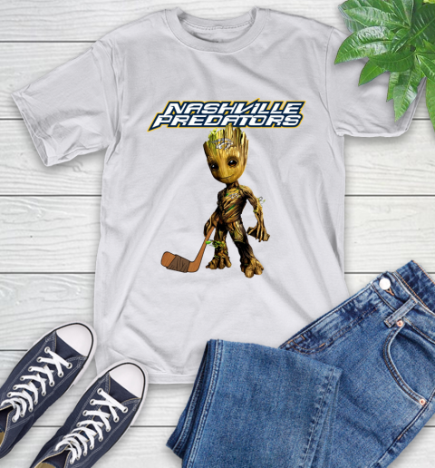 Nashville Predators NHL Hockey Groot Marvel Guardians Of The Galaxy T-Shirt 12