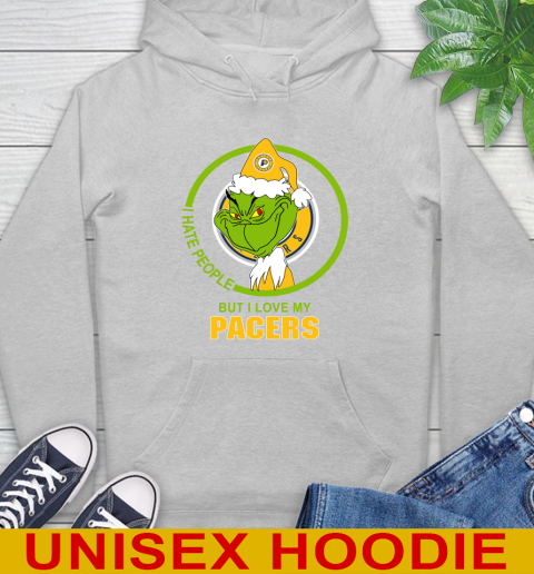 Indiana Pacers NBA Christmas Grinch I Hate People But I Love My Favorite Basketball Team Hoodie 6