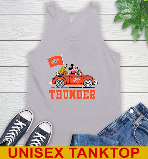 NBA Basketball Oklahoma City Thunder Pluto Mickey Driving Disney Shirt Tank Top 4