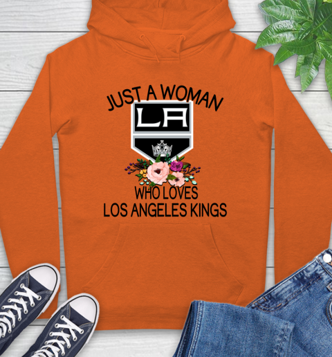 NHL Just A Woman Who Loves Los Angeles Kings Hockey Sports Hoodie 3