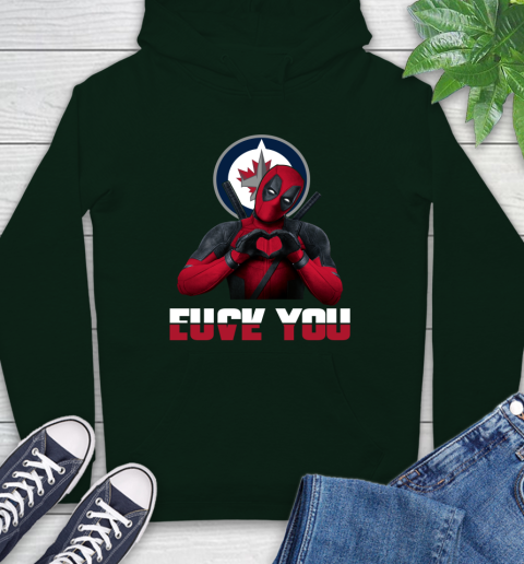 NHL Winnipeg Jets Deadpool Love You Fuck You Hockey Sports Hoodie 12