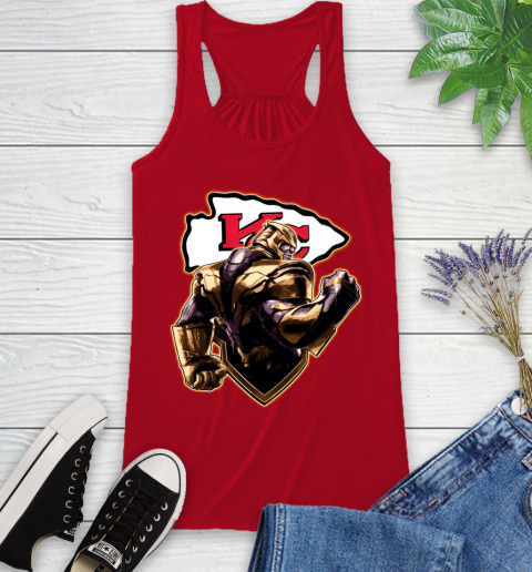 NFL Thanos Avengers Endgame Football Sports Kansas City Chiefs Racerback Tank 6