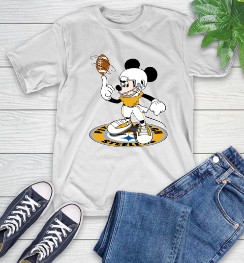 NFL Football Pittsburgh Steelers Cheerful Mickey Disney Shirt T-Shirt 2