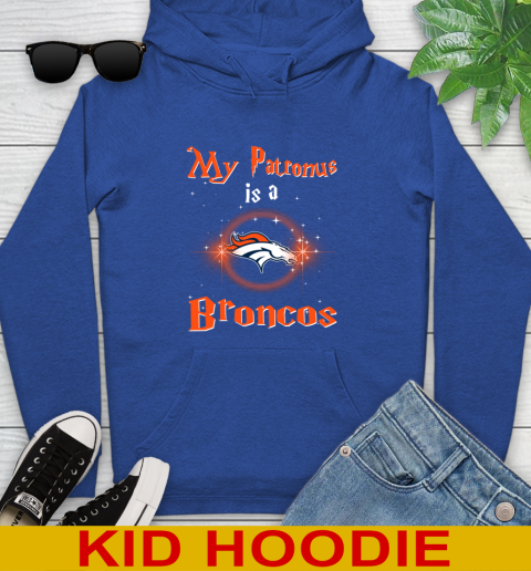 NFL Football Harry Potter My Patronus Is A Denver Broncos Youth Hoodie 10