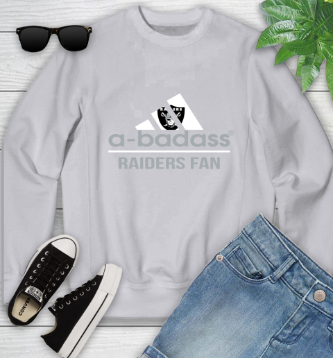 Oakland Raiders NFL Football A Badass Adidas Adoring Fan Sports Youth Sweatshirt 3