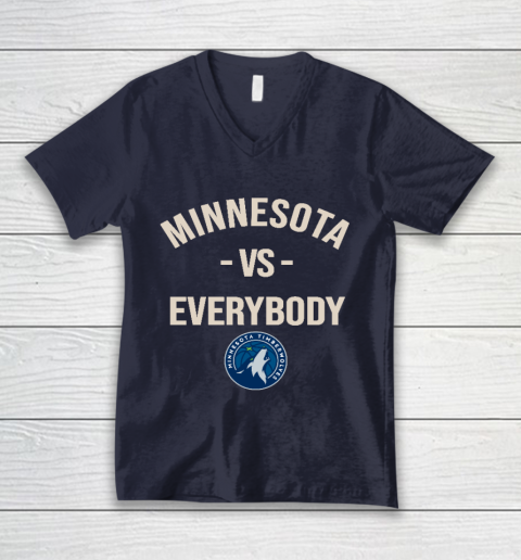 Minnesota Timberwolves Vs Everybody V-Neck T-Shirt 2