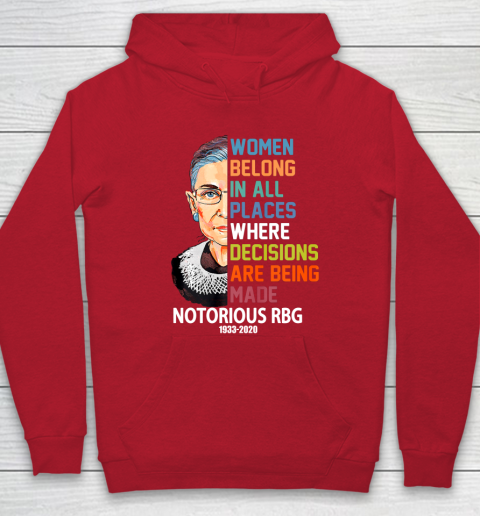 Notorious RBG 1933  2020 Women Belong In All Places Ruth Bader Ginsburg Hoodie 7