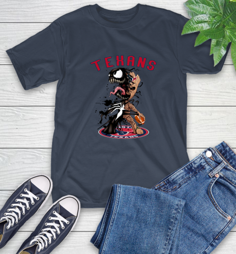 NFL Houston Texans Football Venom Groot Guardians Of The Galaxy T-Shirt 4