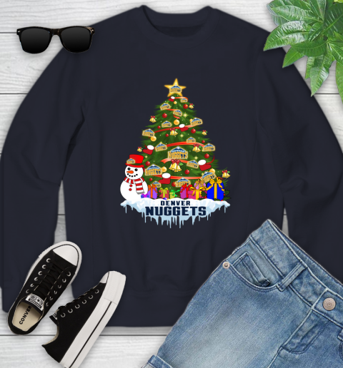 Denver Nuggets Merry Christmas NBA Basketball Sports Youth Sweatshirt 3