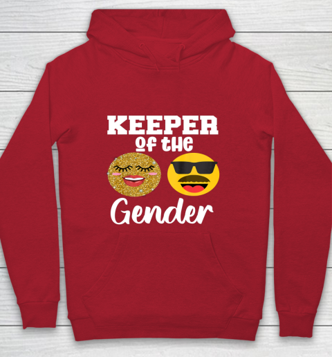 Keeper of the Gender Staches or Lashes Gender Reveal Party Youth Hoodie 7