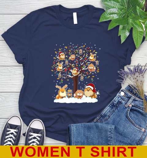 Pomeranian dog pet lover light christmas tree shirt 96