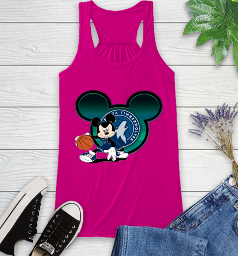 NBA Minnesota Timberwolves Mickey Mouse Disney Basketball Racerback Tank 8